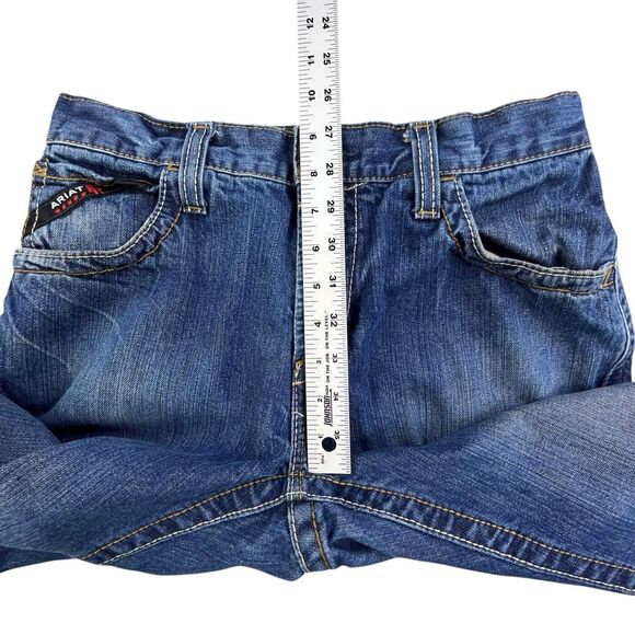 Ariat FR M5 Slim Straight Jeans Mens 30x30 (Fit 30x29) Blue Medium Wash Denim - Picture 15 of 16
